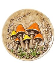 Vintage Mushroom Byron Molds Plate 3D Wall Hanging 1980s Hand Painted picture