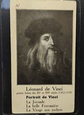 Leonardo Da Vinci Trading Card Blank Back Vintage picture