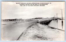 1930's CHINCOTEAGUE ISLAND VA BLACK NARROWS & CHANNEL BRIDGES ARTVUE POSTCARD picture