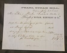 July 1855 Pearl Steam Mill Receipt Blair County, PA Indiana Iron Works PA picture
