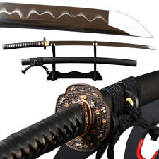 High Grade Brass Japanese Samurai Katana Sword Clay Tempered High Carbon Steel picture