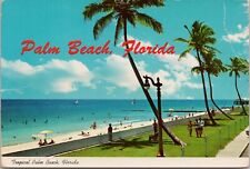 PALM BEACH, FLORIDA ~ Fabulous View Of Tropical Palm Beach - c.1981 Postcard picture