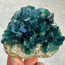 430G   natural super beautiful green fluorite crystal ore standard sample picture