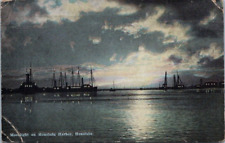 c1920's Honolulu Hawaii Harbor Ships Moonlight Island Curio Co., TH Territory HI picture