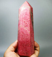 1.78lb Natural Red Tourmaline Agate Crystal Tower Obelisk Point Reiki Healing picture