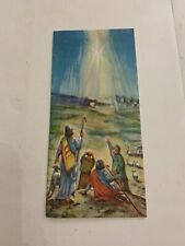 Vintage c.1950's Christmas Greeting Card Shepherds Star picture