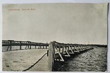 Cadillac MI Michigan Long Bridge Vintage Postcard L7 picture