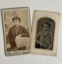 Antique CDV & Tintype Photo Lot Identified Young Boy Different Years Michigan picture
