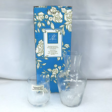 Avon 1998 President's Club Birthday Gift, Clear Glass Carafe Bottle & Cup, New picture