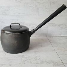 Antique Swain Cast Iron Pot Sauce Pan with Lid 3qt No 6 Long Handle Romany Gypsy picture