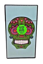 Fujima Green Skull Glow In Dark Push To Open 100s Size Cigarette Case picture