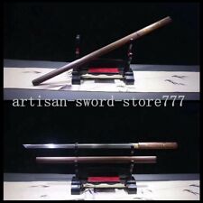 Clay tempered T10 steel 唐刀 Full tang Japanese KATANA Sword sharp Rosewood saya  picture