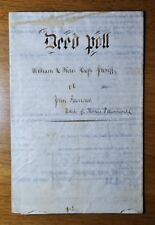 Antique Deed From 1859 Philadelphia Original Document Wax Seal picture
