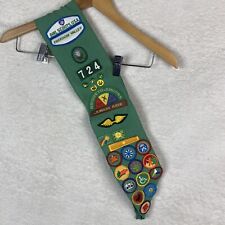 Vtg 1980s Girl Scouts USA Junior Aide Sash With Buttons Badges Patches picture