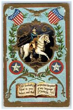 1910 George Washington Embossed Jacksonville Michigan MI Posted Antique Postcard picture