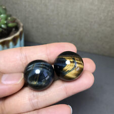 2pcs 22mm NATURAL Blue Tiger eye Ball crystal Polish sphere healing 30g A1525 picture