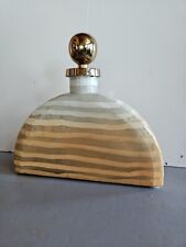 Arteriors Home Large Decorative Perfume Bottle Handpainted Glass, Metal Stopper  picture