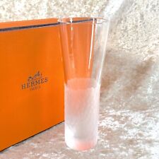 Authentic HERMES Vodka Glass Crystal Drinkware 11.5 cm with Case picture