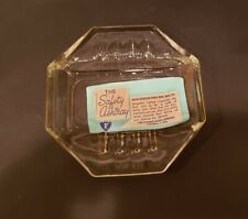 Vintage Clear Glass 8 Sided Safety Ashtray Federal Glass Co. USA  picture