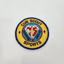 Vintage BSA 75th Annual Diamond Jubilee Cub Scouts SPORTS Patch picture