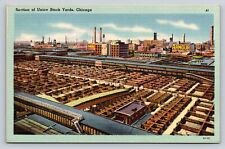 Section Of Union Stock YardsChicago IL Illinois Vintage Postcard picture