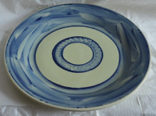 Studio Art Pottery Blue and White Signed Charger Platter MCM picture