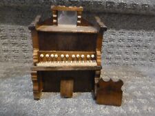 Vintage Handcrafted Miniature Wooden Musical Upright Piano w/ Hidden Compartment picture