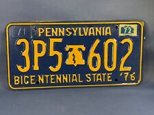 1972 Blue Bicentennial Pennsylvania PA License Plate w/ Original Sticker 4757 picture