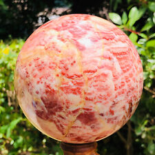 4.59LB Natural Red Stripe Pork Stone Crystal Quartz Sphere Ball Reiki 1062 picture