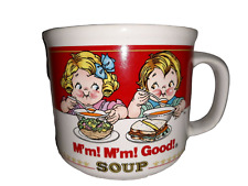Vintage 1989 Campbell's Soup Mm Mm Good Soup Kids Cup Bowl Coffee Mug Tea Cup  picture