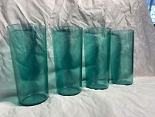 New Beautiful Tupperware Set of 4 Acrylic Mint Clear Century Luxury Tumblers picture
