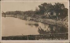 1909 RPPC Iola,KS WaterWorks Allen County Kansas Real Photo Post Card 1c stamp picture
