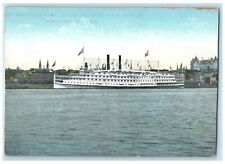 c1910s Steamer Adirondack Scene On The Night Boats Albany & New York NY Postcard picture