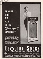 Esquire Socks Sanitized Governor Her Husband Loves Print Ad 1957 picture
