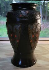 Original Black Japanese Tokanabe Pottery Vase picture