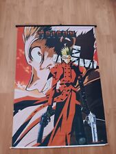 Vintage 1998 Japanese Anime TRIGUN cloth wall scroll hanging. 40 X 29 INCHES picture