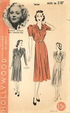 Hollywood 1639 GLORIA STUART One-Piece Frock w 6-Gore Skirt Sz 16 COMPLETE picture