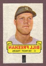 1966 NICE TOPPS BASEBALL RUB OFF INSERT BILL FREEHAN DETROIT TIGERS CATCHER picture