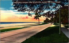 Mississippi MS Mississippi Gulf Coast Double Lane Blvd San Beach Linen Postcard picture