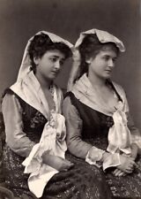 Spanish Singers Sisters Carlottina & Antonietta Badia 1880s photoglypty photo picture