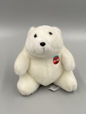 Vintage 1993 Coca-Cola Brand Polar Bear Plush Stuffed Animal 7” picture
