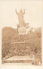 RPPC Sacred Heart Monument Cemetery Dickeyville Wisconsin Real Photo Postcard picture
