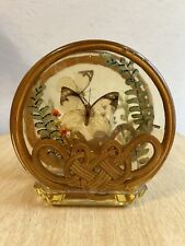 Vintage Retro Resin Rattan Butterfly Floral Napkin Letter Mail Holder picture
