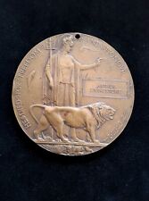 Genuine WW1 Death Penny Arthur Livingstone 2 Possibles British Military  picture