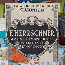 Antique Catalog 1914 Frederick Herrschner Chicago Herrschners Craft Store Linens picture