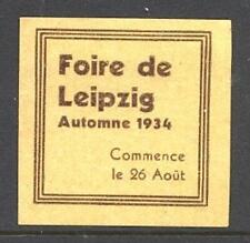 Germany Leipzig Fair 1934 Publicity Stamp picture