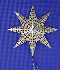 Eckartina gold metal filigree Star Christmas tree topper Ornament West Germany picture