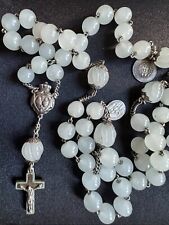 Gorgeous Antique French Glass Beads Rosary with sterling silver ornaments picture