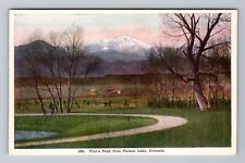 Palmer Lake CO-Colorado Pike's Peak View From Palmer Lake Vintage Postcard picture
