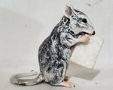Vienna Bronze Mouse Figurine with Quartz Cheese picture
